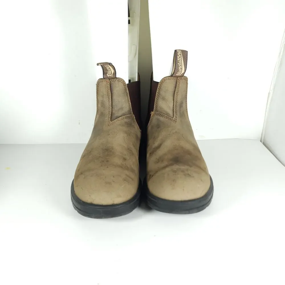 Blundstone Men's 585 AU9,5 US10,5 Rustic Brown Leather Ankle Chelsea Boots